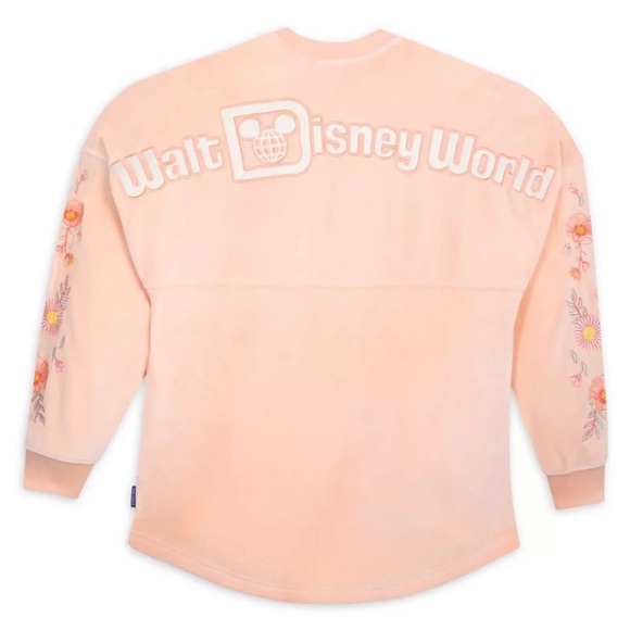 Disney Walt Disney World Peach Embroidered Spirit Jersey Super Soft Velour - Picture 2 of 10